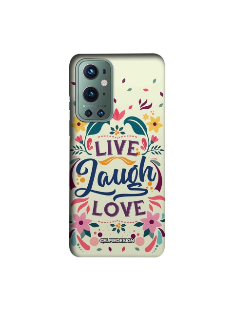 

CelfieDesign Cream-Coloured & Blue Live Laugh Love Oneplus 9 Pro Slim Back Case