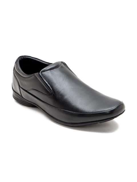 

Franco Leone Men Black Leather Semiformal Slip-Ons