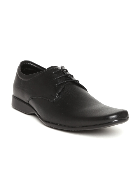 

Franco Leone Men Black Leather Formal Shoes