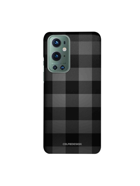 

CelfieDesign Black & Grey Checkmate OnePlus 9 Pro Slim Back Case
