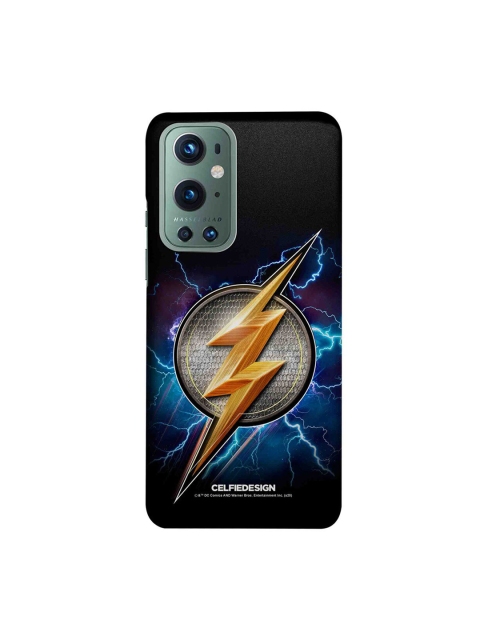 

CelfieDesign Black & Gold Color Flash Storm Oneplus 9 Pro Slim Back Case