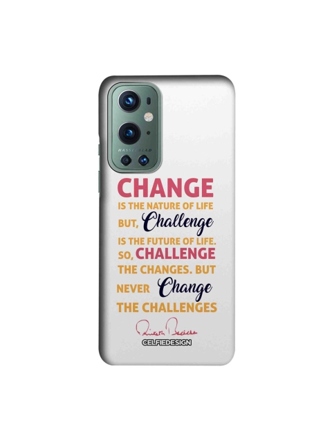 

CelfieDesign White & Yellow Challenge AB Quotes Oneplus 9 Pro Slim Back Case