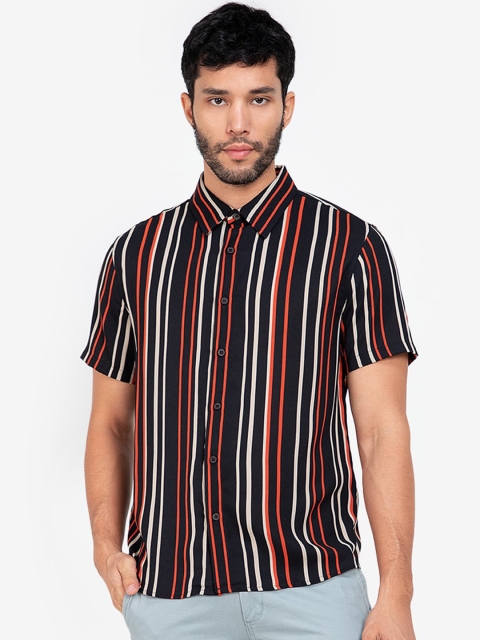 

ZALORA BASICS Men Multicoloured Striped Casual Shirt, Multi