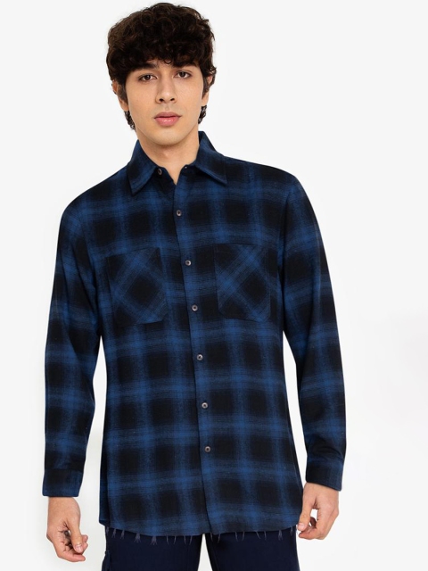 

ZALORA BASICS Men Green Checked Casual Shirt