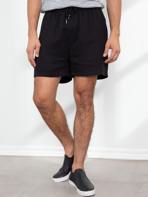 

ORIGIN BY ZALORA Men Black Tencel Shorts