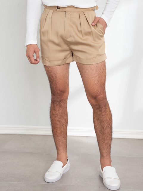 

ORIGIN BY ZALORA Men Beige Tencel Shorts