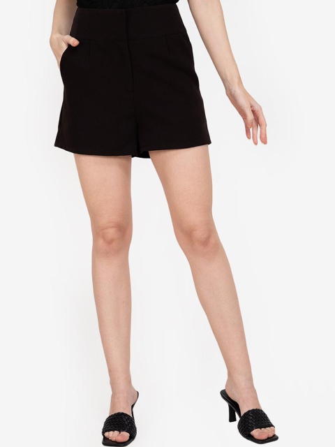 

ZALORA WORK Women Black High-Rise Shorts