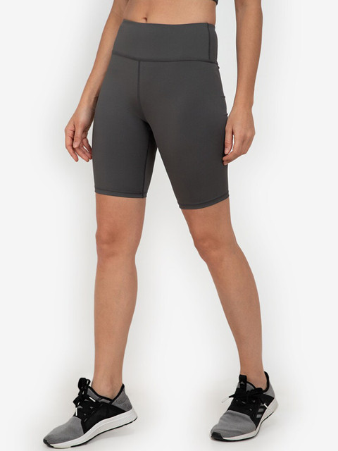 

ZALORA ACTIVE Women Grey High-Rise Shorts