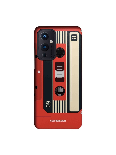 

CelfieDesign Red & Beige Casette Printed OnePlus 9 Slim Back Case