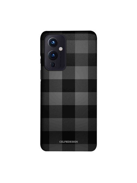 

CelfieDesign Black Checks Printed Slim Case For OnePlus 9