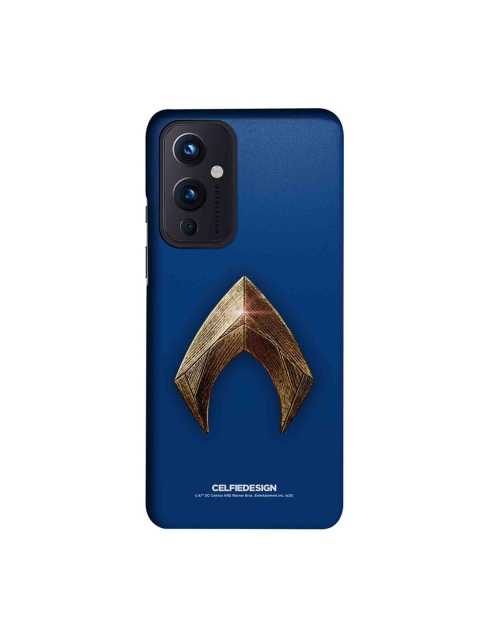 

CelfieDesign Blue & Gold Toned Logo Aquaman Printed OnePlus 9 Back Case