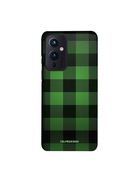 

CelfieDesign Green & Black Checked Slim Back Case for OnePlus 9