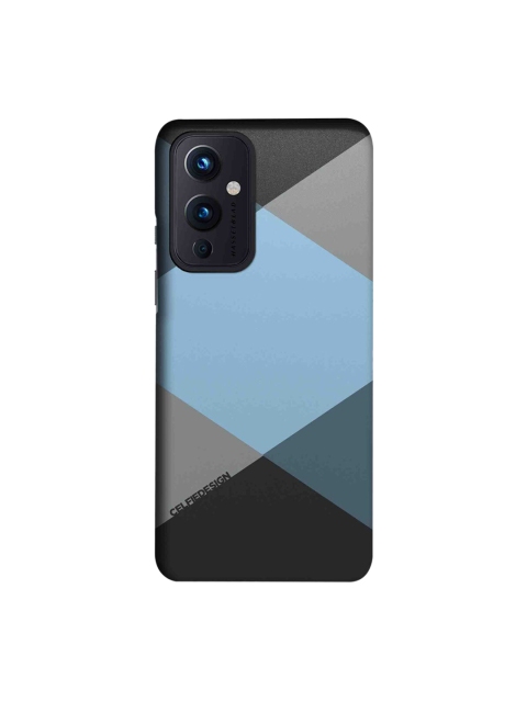 

CelfieDesign Black & Blue Criss Cross Blugrey Slim Case OnePlus 9 Back Cover