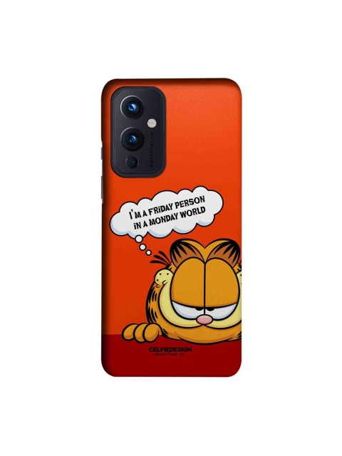 

CelfieDesign Red & Orange Friday Garfield Printed OnePlus 9 Back Case