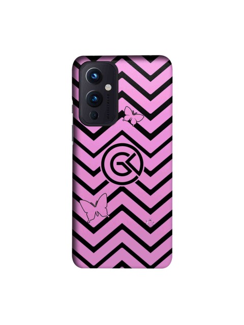 

CelfieDesign Pink & Black Gauri Khan Waves Pink Slim Back Case for OnePlus 9