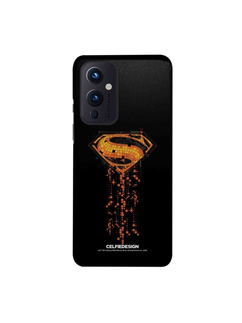 

CelfieDesign Black Superman Graphic Printed OnePlus 9 Slim Back Case