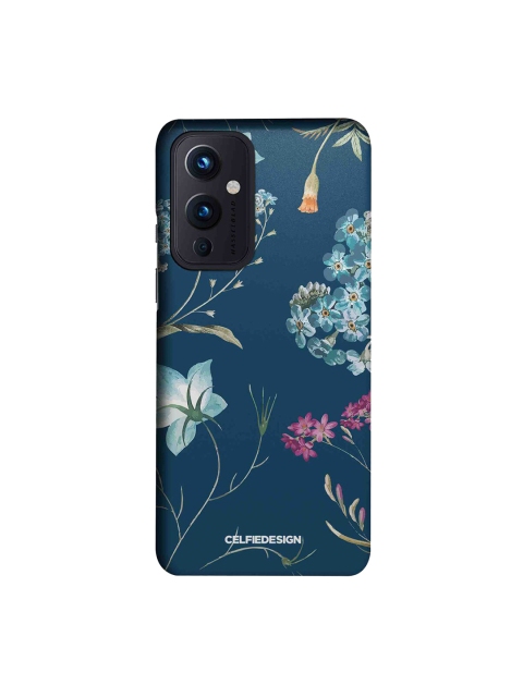 

CelfieDesign Floral Printed OnePlus 9 Slim Back Case, Navy blue