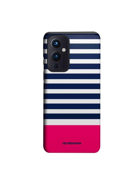 

CelfieDesign Pink & White Striped OnePlus 9 Back Case