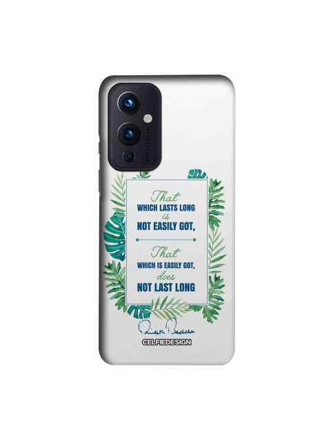 

CelfieDesign Quotes Printed OnePlus 9 Slim Back Case, White