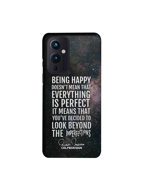 

CelfieDesign Multicoloured Being Happy AB Quotes OnePlus 9 Slim Case, Multi