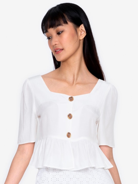 

ZALORA BASICS White Peplum Top