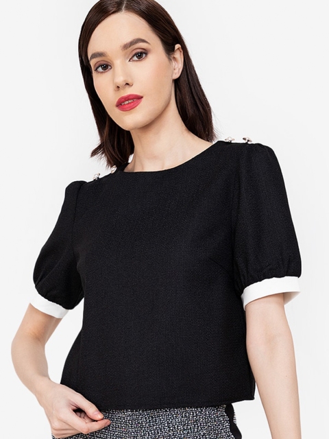 

ZALORA WORK Black Solid Top