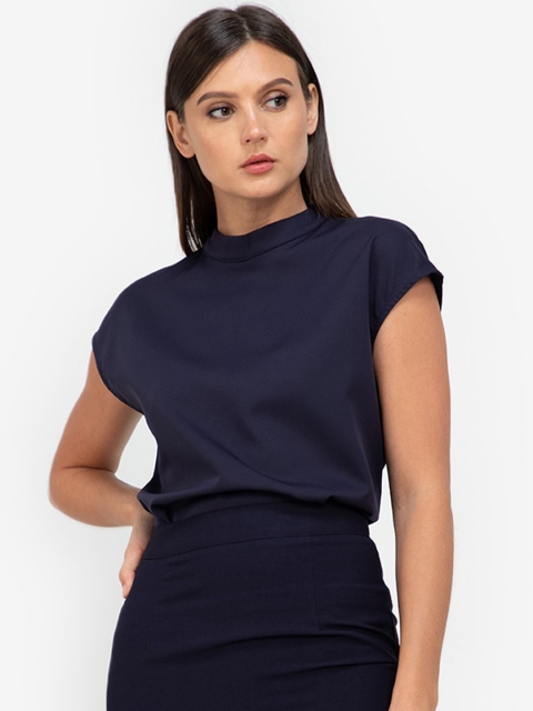 

ZALORA WORK Navy Blue Extended Sleeves Top