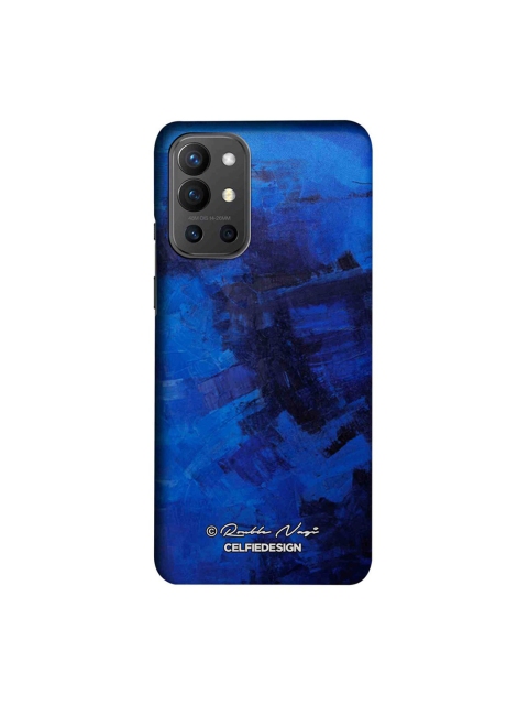 

CelfieDesign Blue & Black Printed OnePlus 9R Slim Back Case