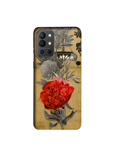 

CelfieDesign Beige & Red Masaba Floral Scale OnePlus 9R Slim Back Case