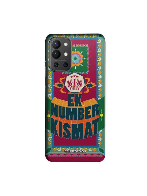 

CelfieDesign Pink & Green Ek Number Kismat OnePlus 9R Slim Back Case