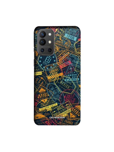 

CelfieDesign Blue & Yellow Immigration Stamps OnePlus 9R Slim Back Case