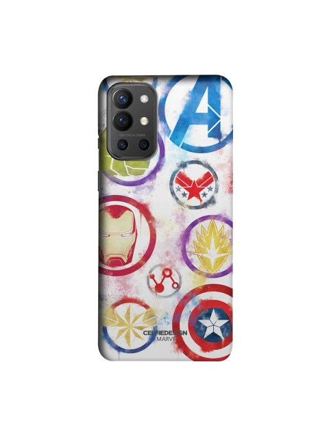 

CelfieDesign White & Yellow Avengers Icons Graffiti OnePlus 9R Slim Back Case