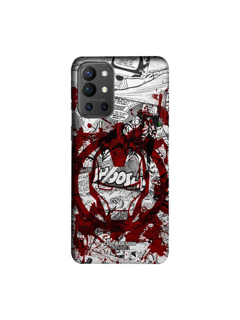 

CelfieDesign Red & White Splash Out Ironman Printed OnePlus 9R Slim Back Case