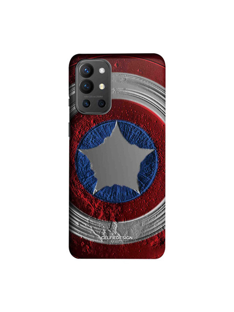 

CelfieDesign Red & Blue Stoned Shield OnePlus 9R Back Case
