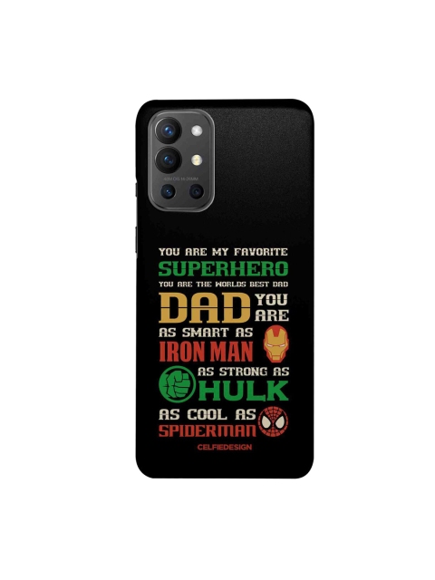 

CelfieDesign Black & Green Superhero Dad OnePlus 9R Slim Back Case