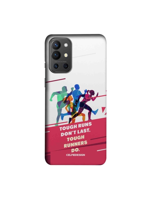 

CelfieDesign White & Red Tough Runners Printed OnePlus 9R Slim Back Case