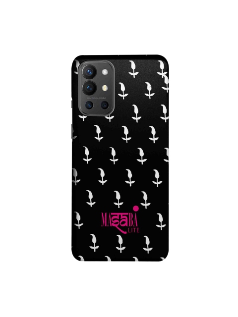 

CelfieDesign Black & White Masaba Leaf Motif Printed OnePlus 9R Slim Back Case