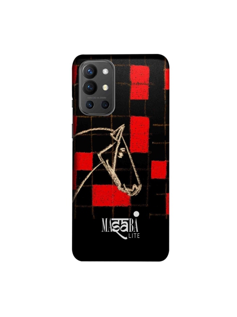 

CelfieDesign Black & Red Masaba Checkered Horse Oneplus 9R Slim Back Case