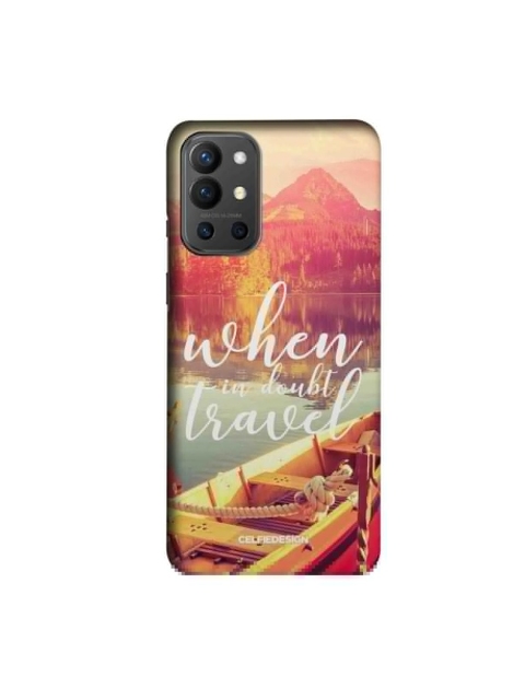 

CelfieDesign Pink & Blue When in Doubt Travel Oneplus 9R Slim Back Case