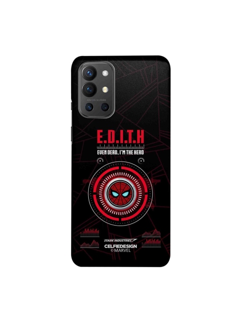 

CelfieDesign Black & Red Printed OnePlus 9R Slim Back Case