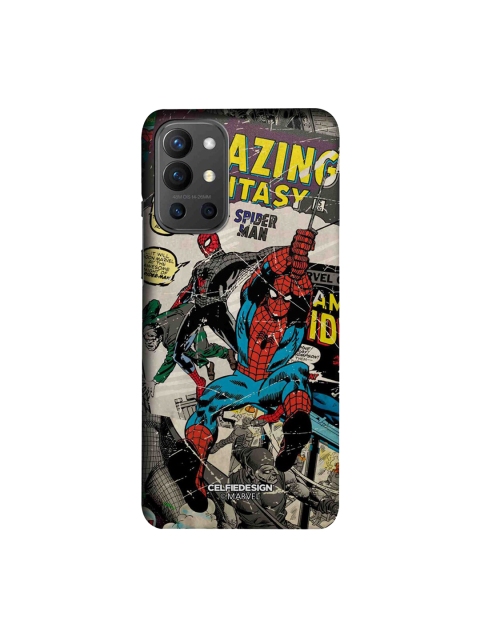 

CelfieDesign Black & Red Comic Spidey OnePlus 9R Slim Back Case