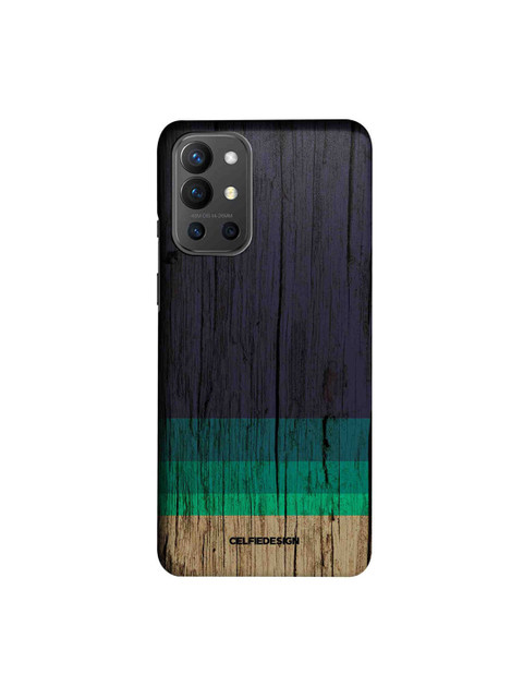 

CelfieDesign Black & Green Wood Stripes OnePlus 9R Slim Back Case