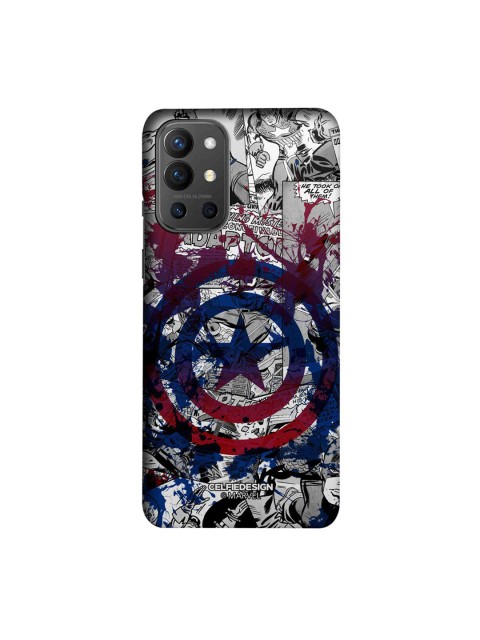 

CelfieDesign Grey & Blue Splash Out Shield OnePlus 9R Slim Back Case