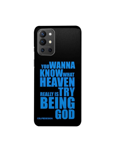 

CelfieDesign Black & Blue Printed OnePlus 9R Slim Back Case
