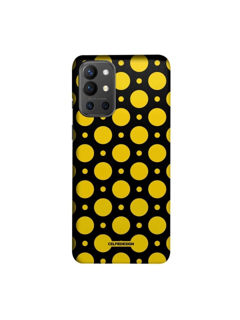 

CelfieDesign Black & Yellow Polka Dot OnePlus 9R Slim Back Case