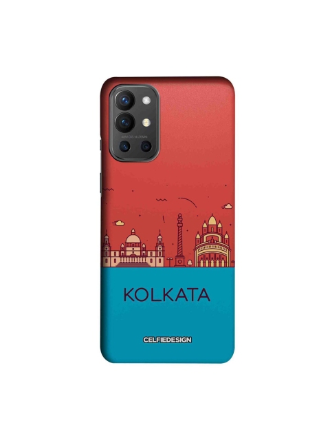 

CelfieDesign Red & Blue Kolkata Skyline OnePlus 9R Slim Back Case