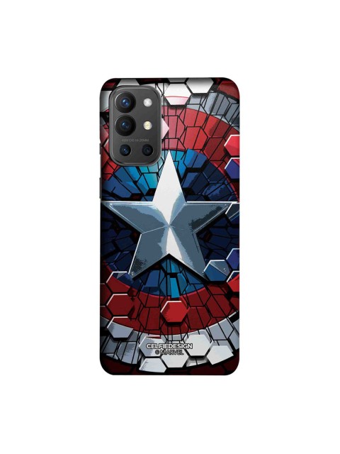 

CelfieDesign Grey & Red Hex Shield OnePlus 9R Slim Back Case
