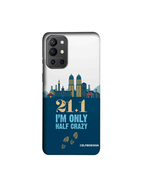 

CelfieDesign White & Black Half Crazy OnePlus 9R Slim Back Case