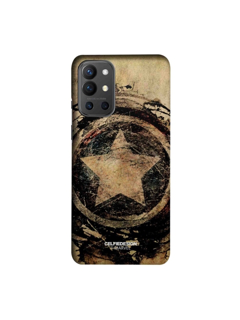

CelfieDesign Black & Beige Symbolic Captain Shield OnePlus 9R Slim Back Case