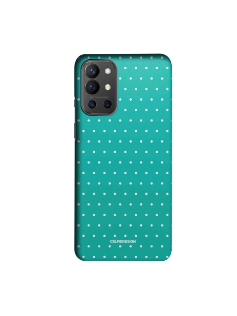 

CelfieDesign Green & White Polka Dots OnePlus 9R Slim Back Case